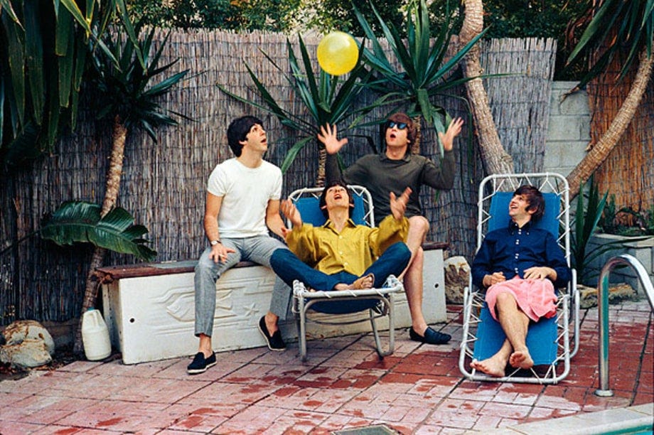 beatles by the pool