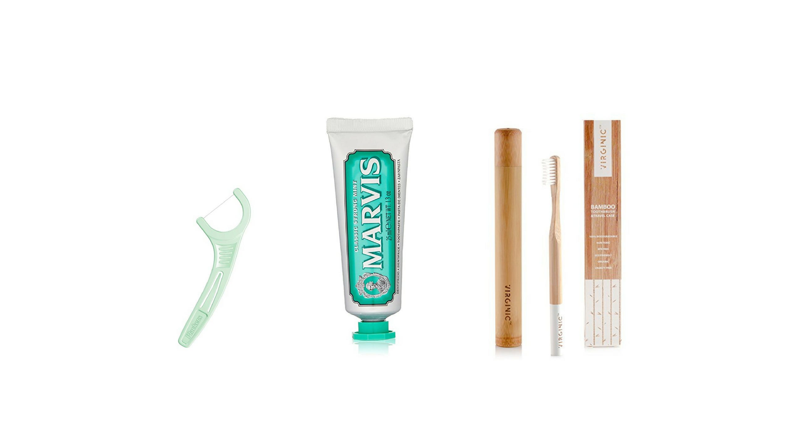 Floss-Toothpaste-Toothbrush