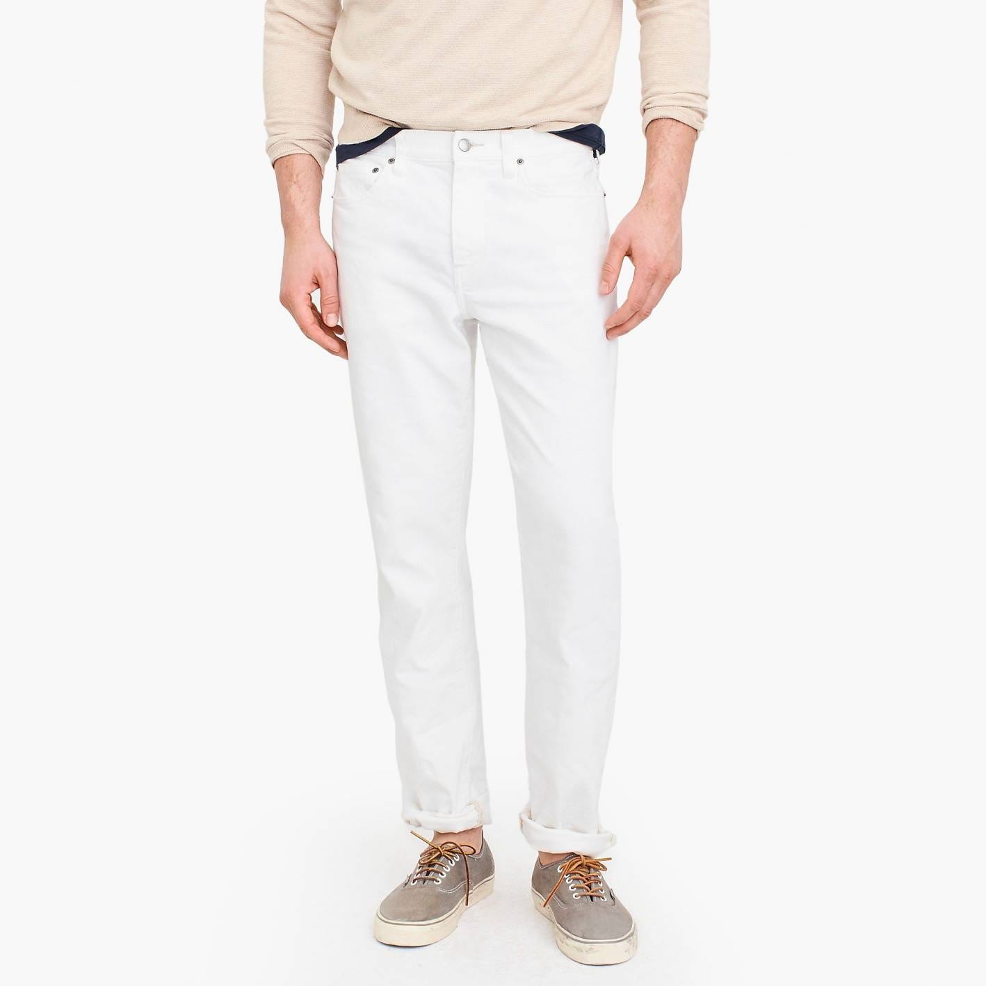 guys in white jeans