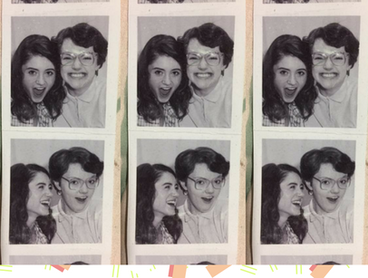 photo booth pictures of barb and nancy from stranger things