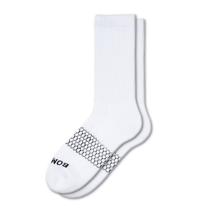 bombas white calf socks