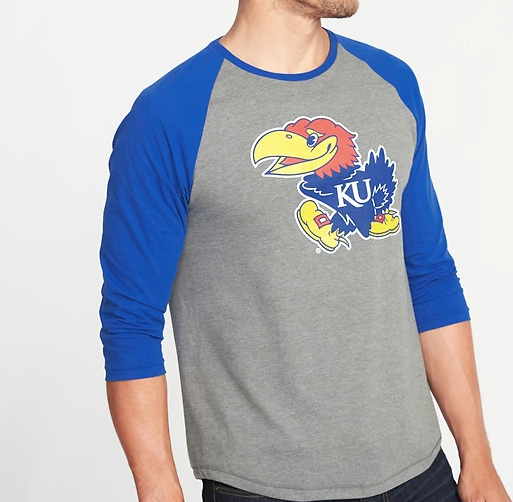 kansas raglan sleeve tee