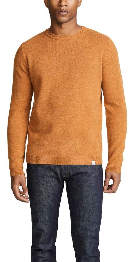 norse projects orange sweater