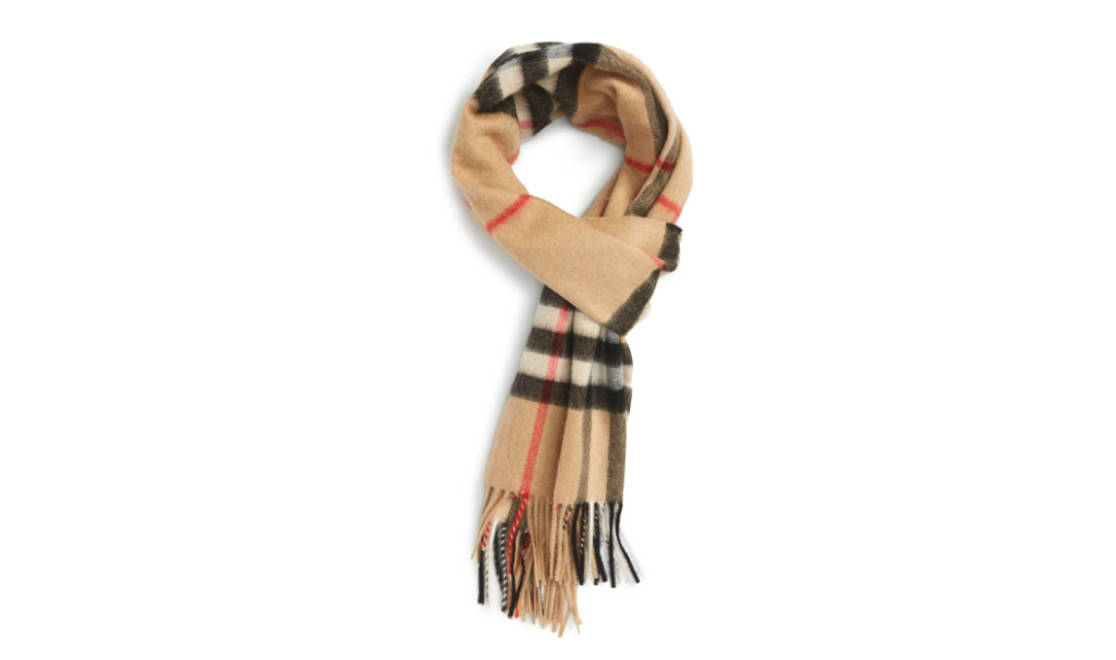 iconic burberry plaid scarf