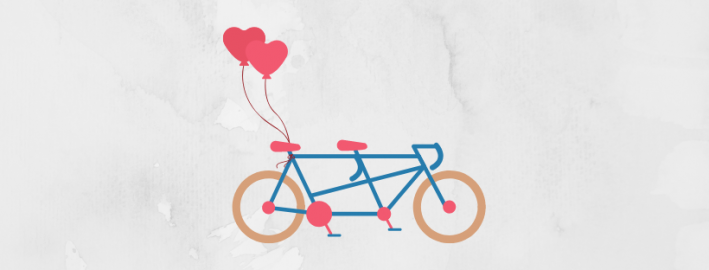 tandem bike graphic