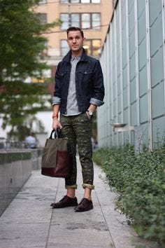 Camo pants outlet jean jacket