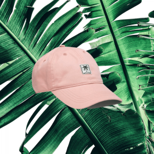 pink old navy palm tree dad hat