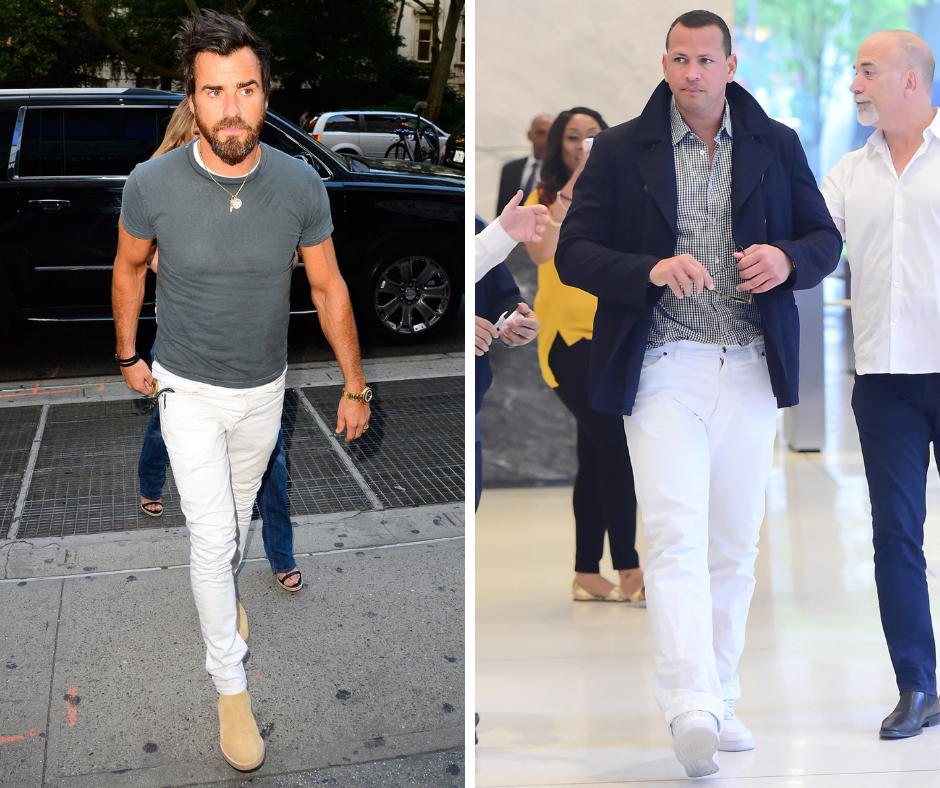 how to wear white jeans mens