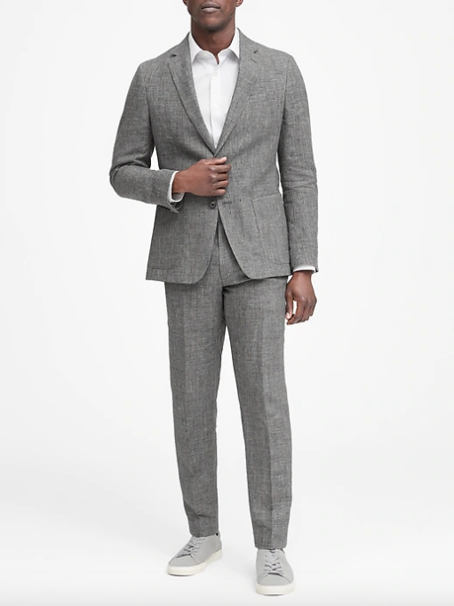 banana republic linen suit looks, how to wear a linen suit