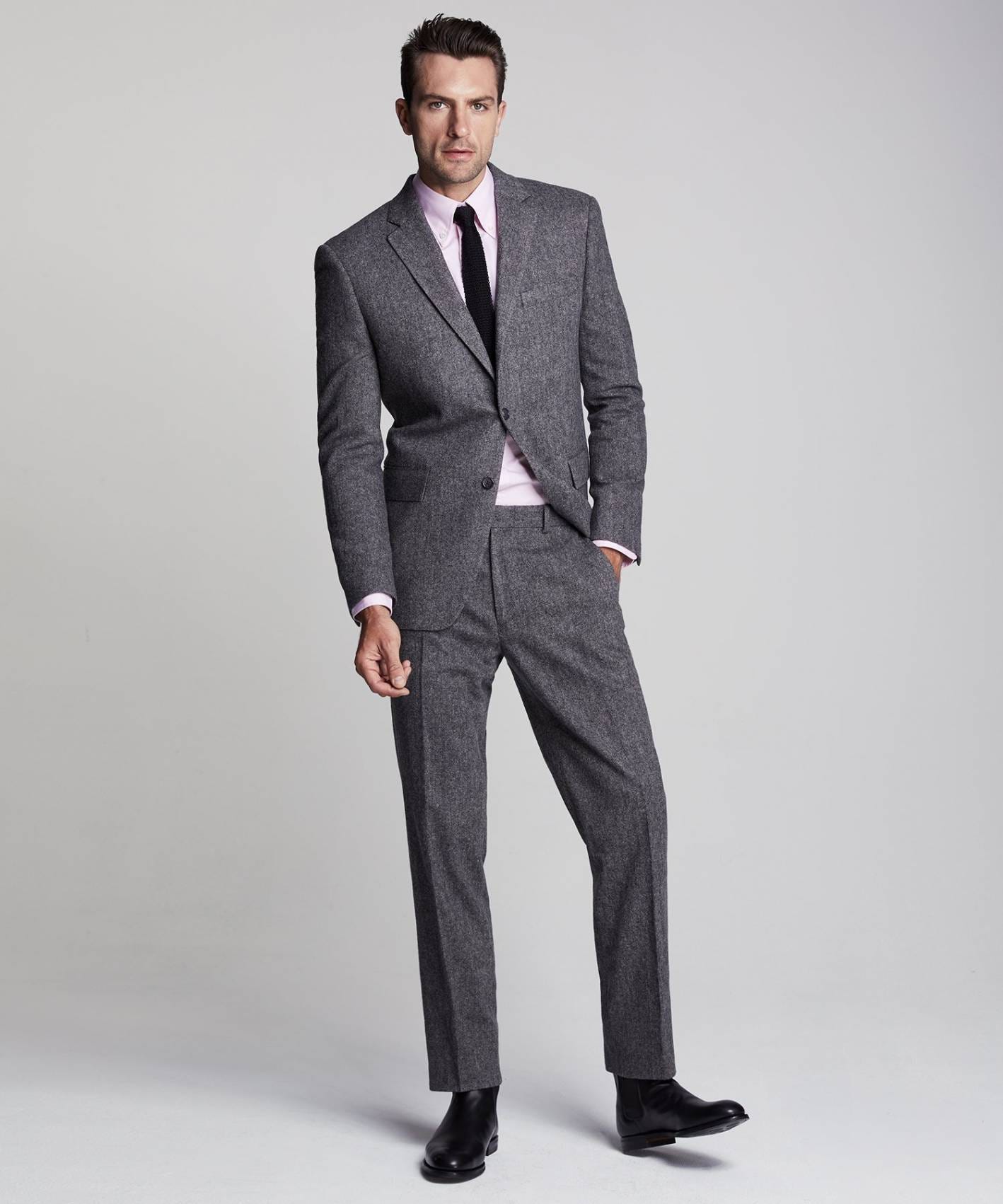 grey suit outfits