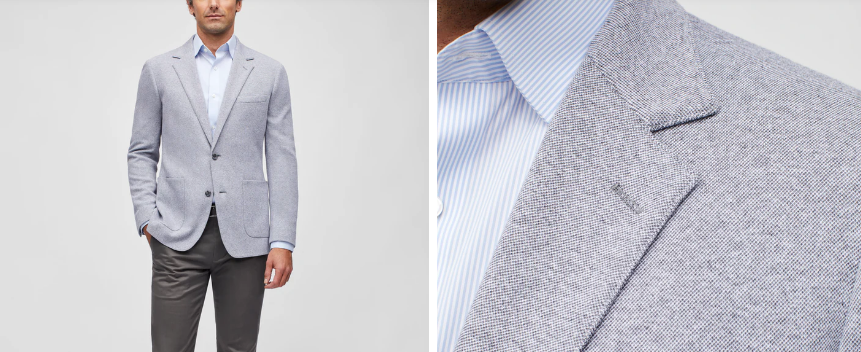 the best spring jackets for guys include a knit blazer, like this one from Bonobos