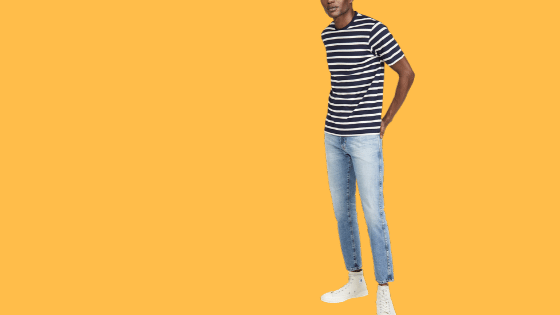 stripe t-shirt outfits for guys