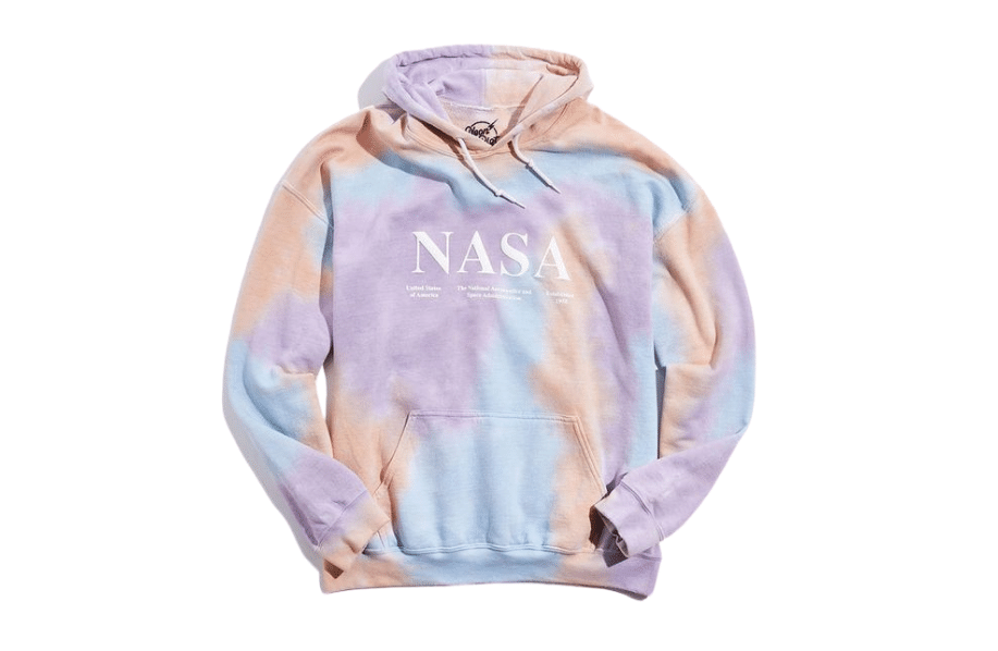 urban outfitters tie dye nasa hoodie sweatshirt