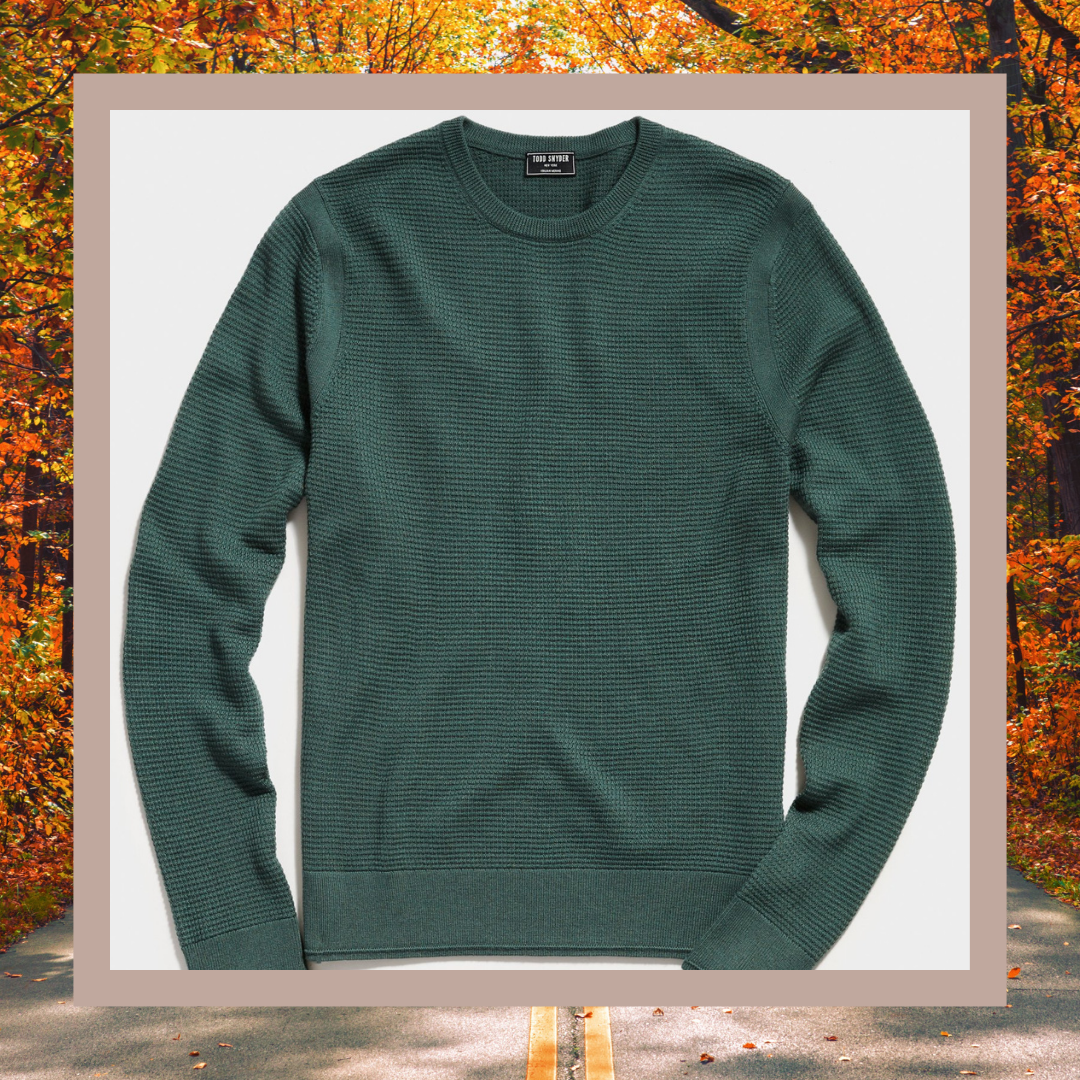 todd snyder waffle knit sweater