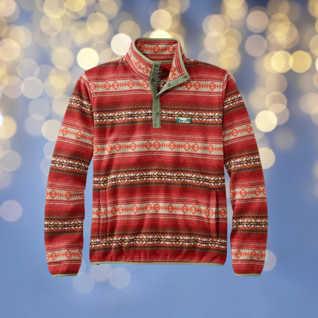 l.l. bean snapneck fleece pullover, best gifts under $100 for him