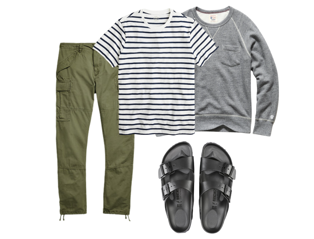 men's birkenstock sandals outfit