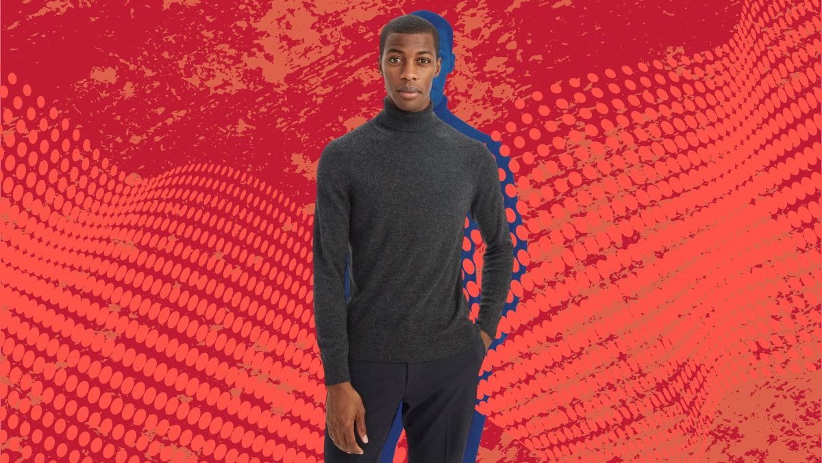 All black outlet turtleneck outfit mens