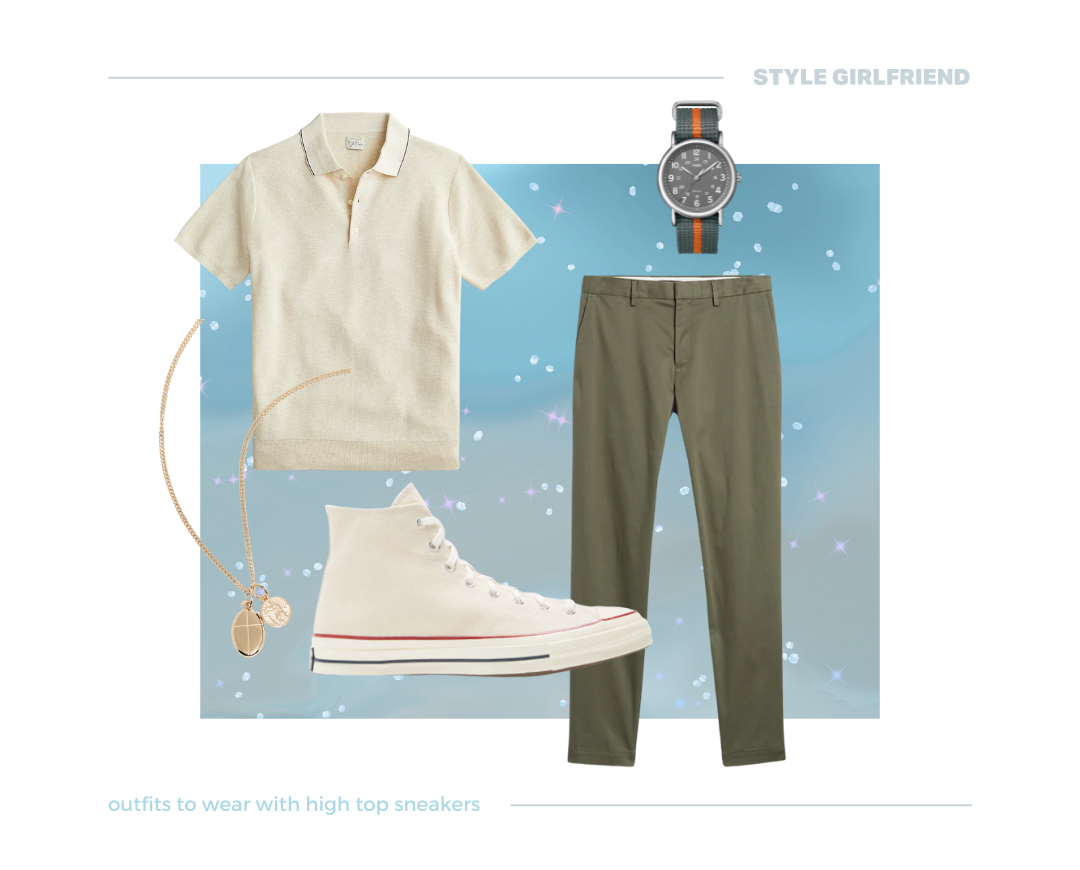 High top 2024 sneaker outfit