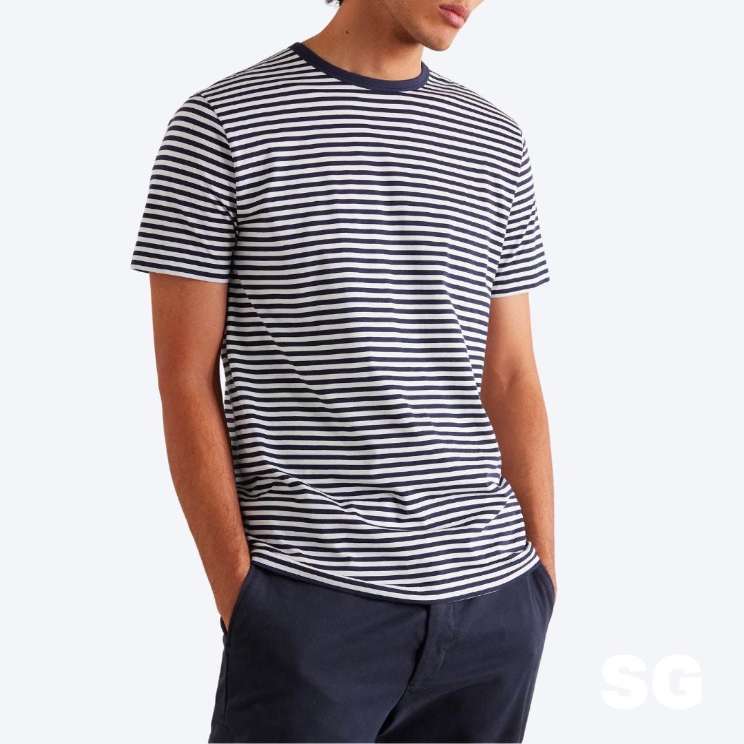 SUNSPEL Striped cotton-jersey T-shirt