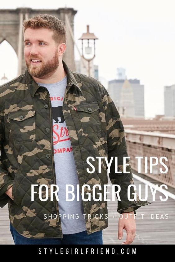 plus size men's style tips