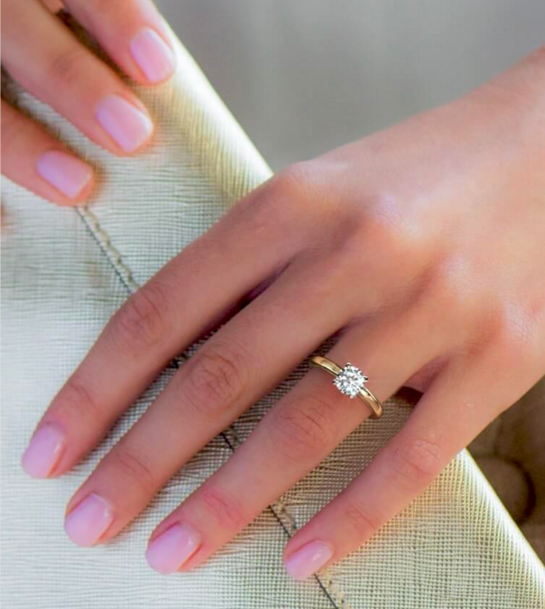 James Allen lab-grown diamond engagement ring