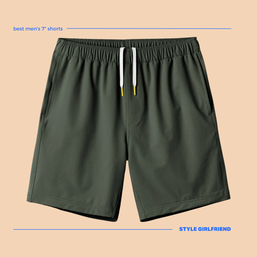 Mens nylon shorts on sale 7 inch inseam