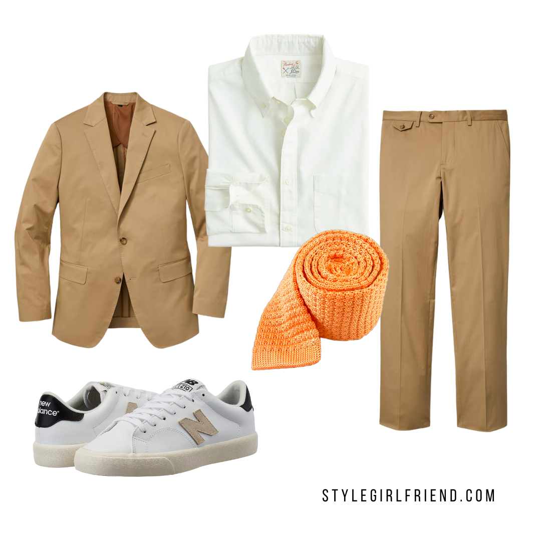 cotton khaki suit outfit