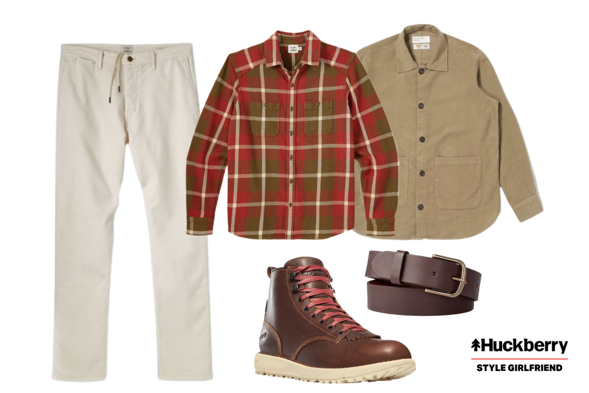 men's fall outfits with flannel shirt