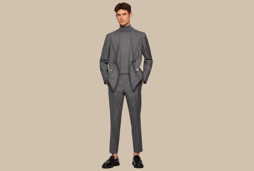 Double Pocket Detailed Suit-black – MenStyleWith
