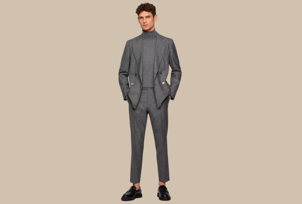 Polo neck store suit jacket