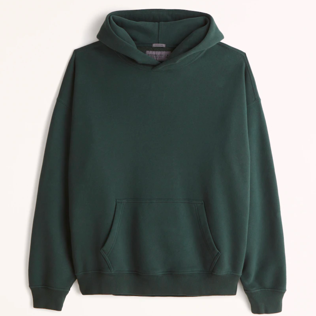 abercrombie essential hoodie in green