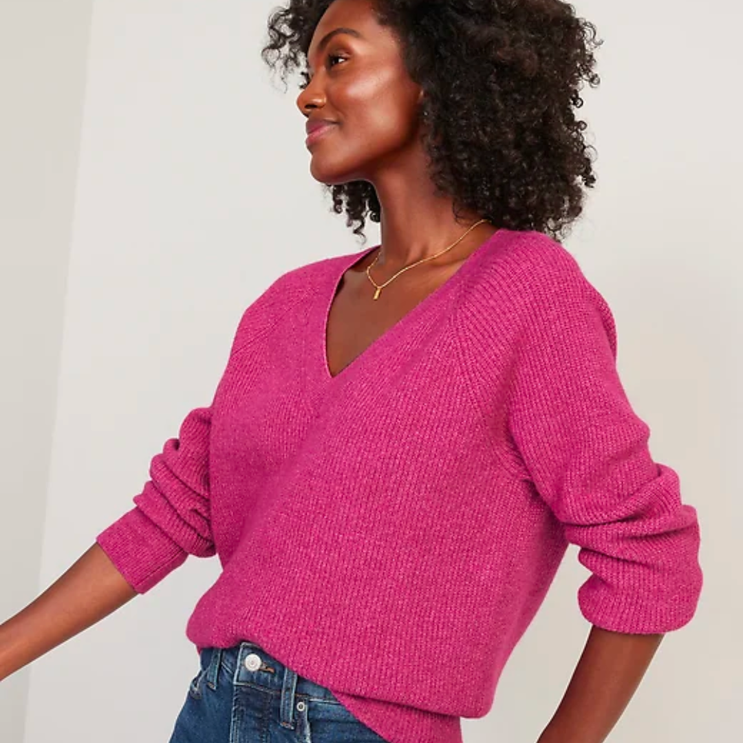 old navy women's pink sweater