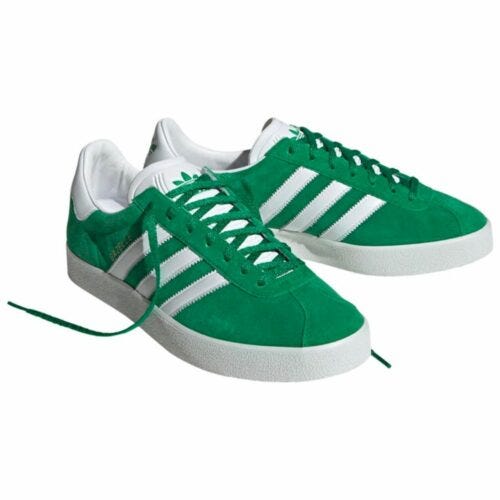 green adidas gazelle sneakers