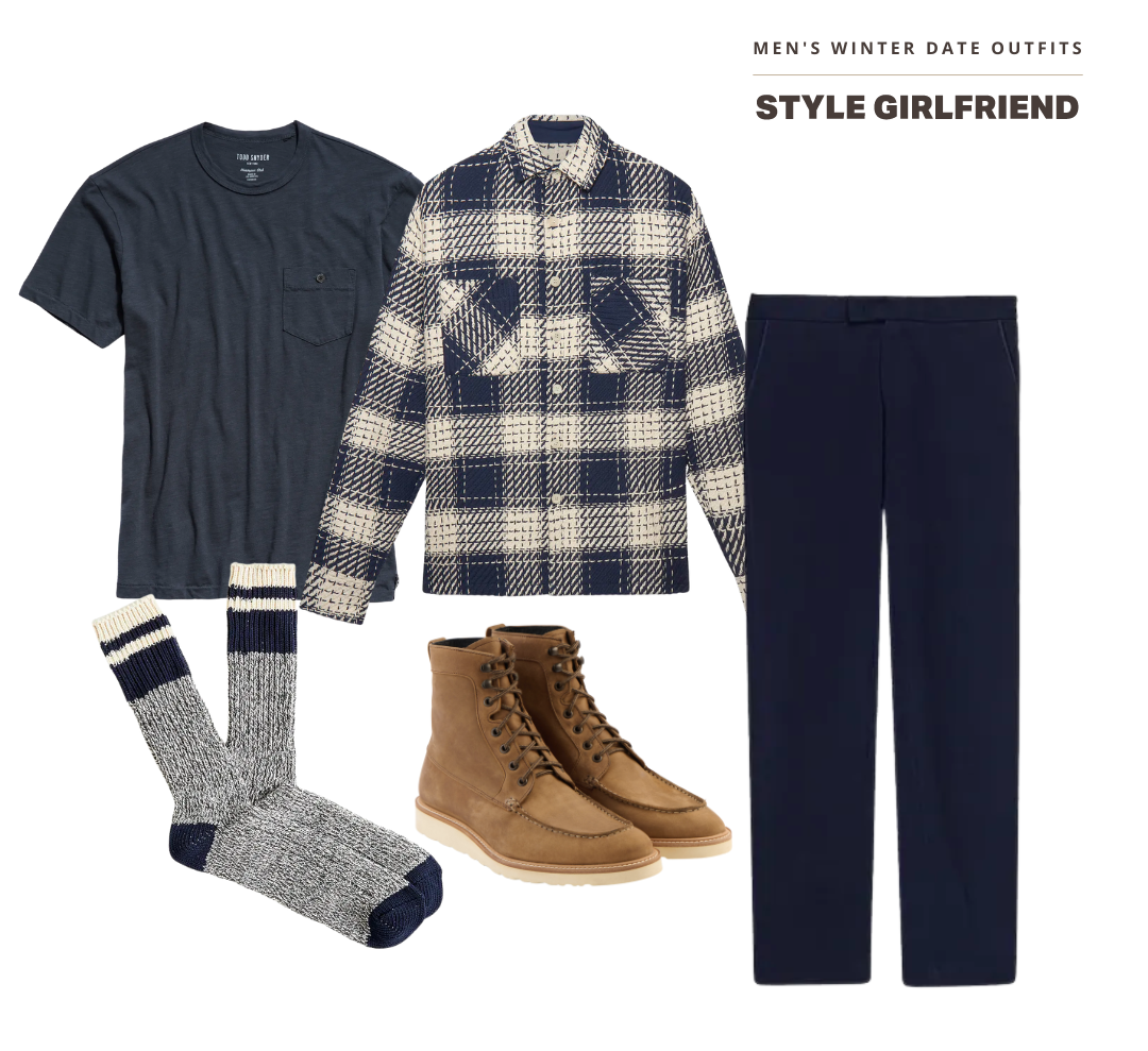 casual men's winter date outfit