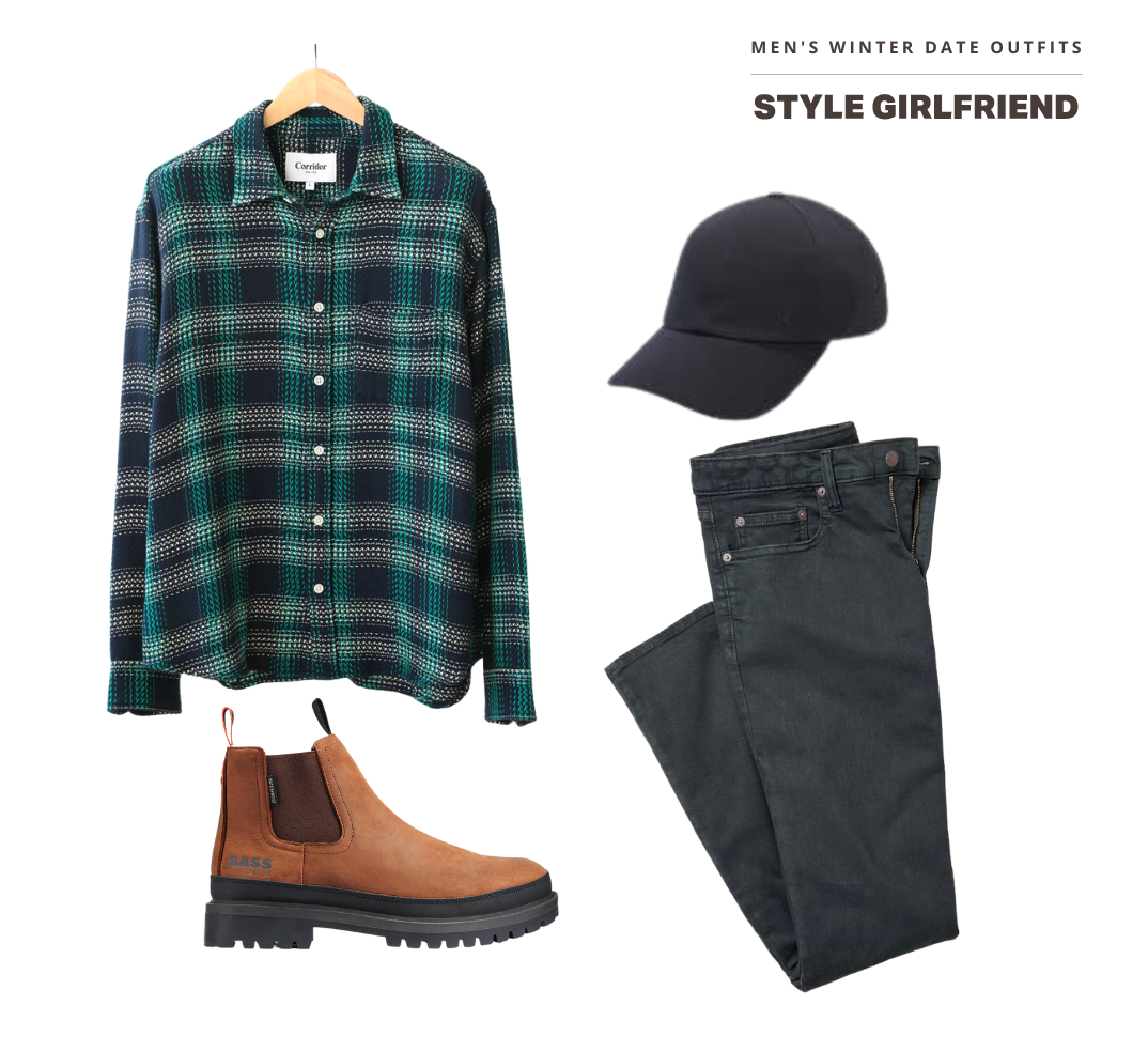 casual winter date outfit for guys