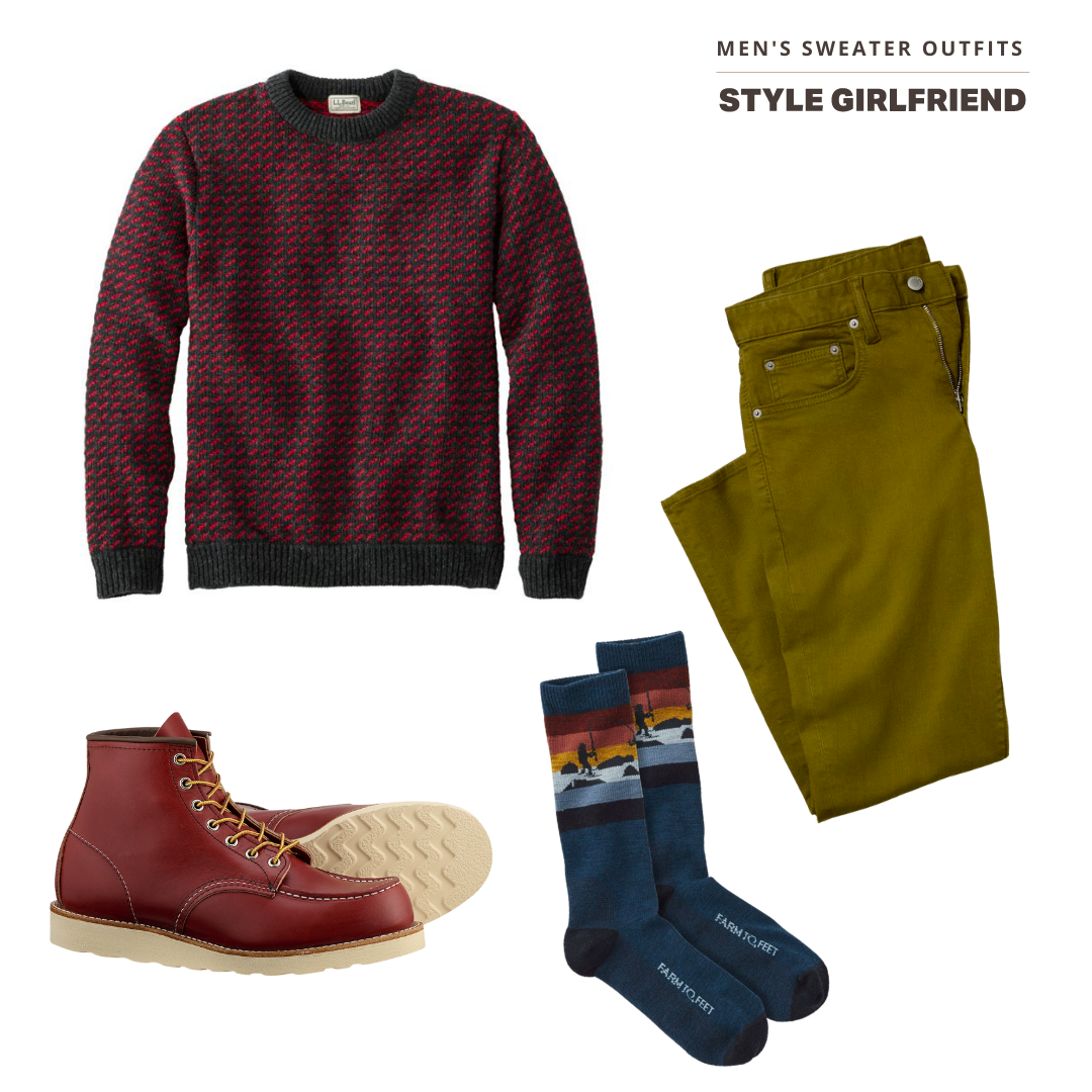 Red Sweater Outfit Ideas For Men