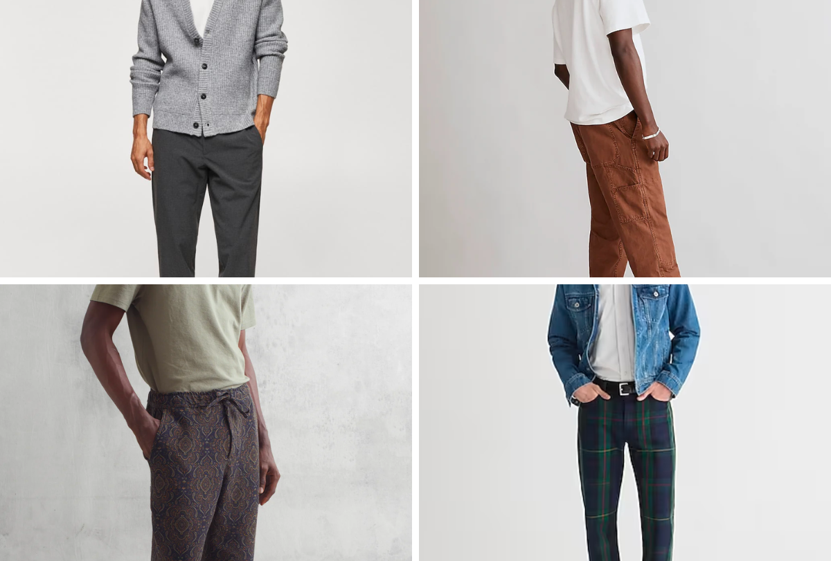 Men Elegant Pants| Mustard Dress Pants| Emerald Dress Pants | SAINLY