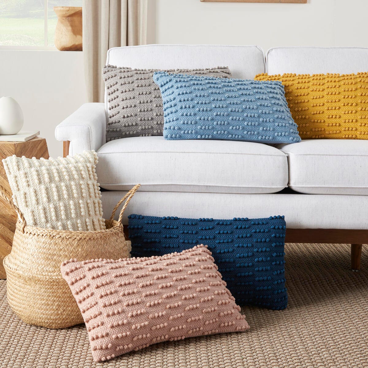 mina victory textured throw pillows