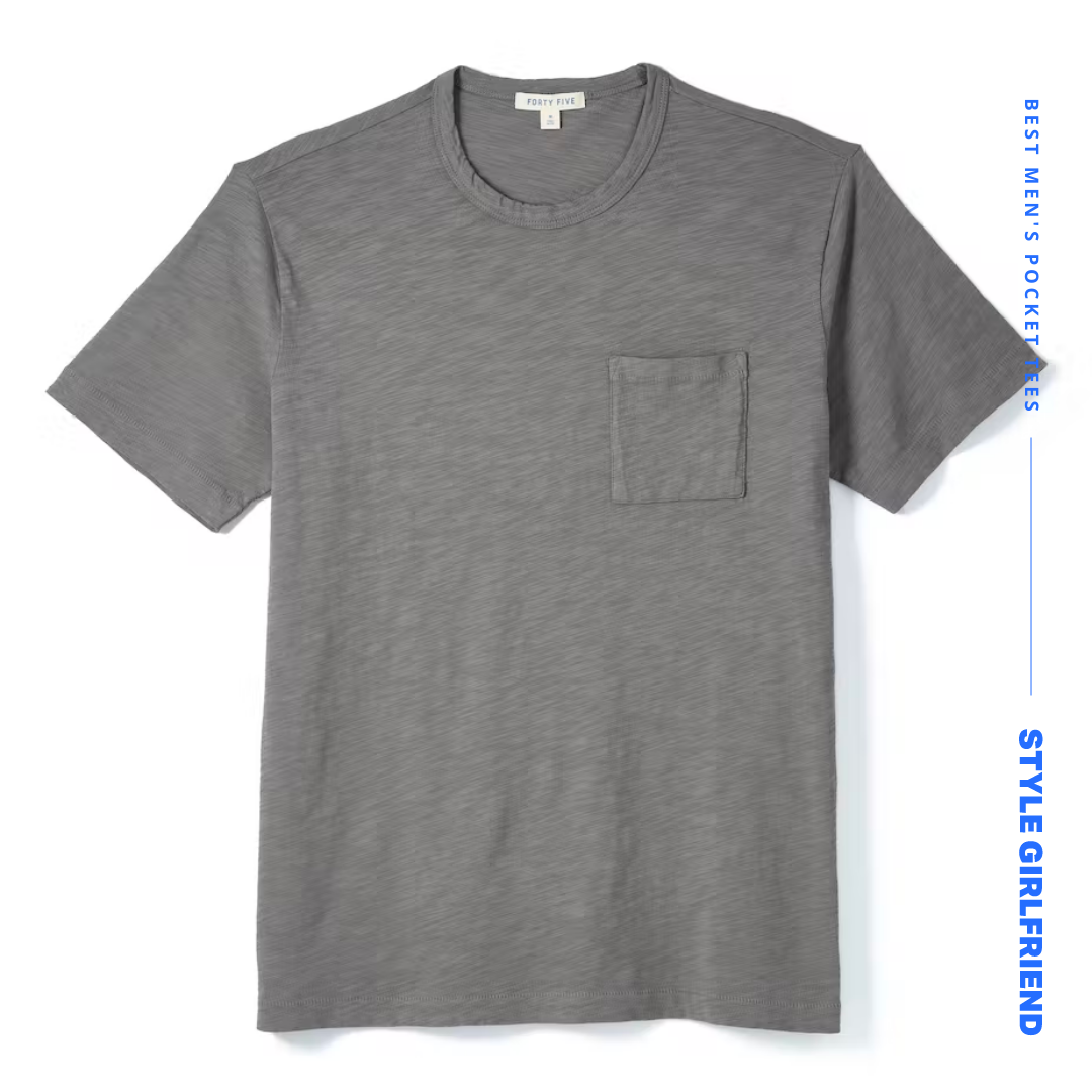 forty five slub pocket t-shirt, best men's pocket tee