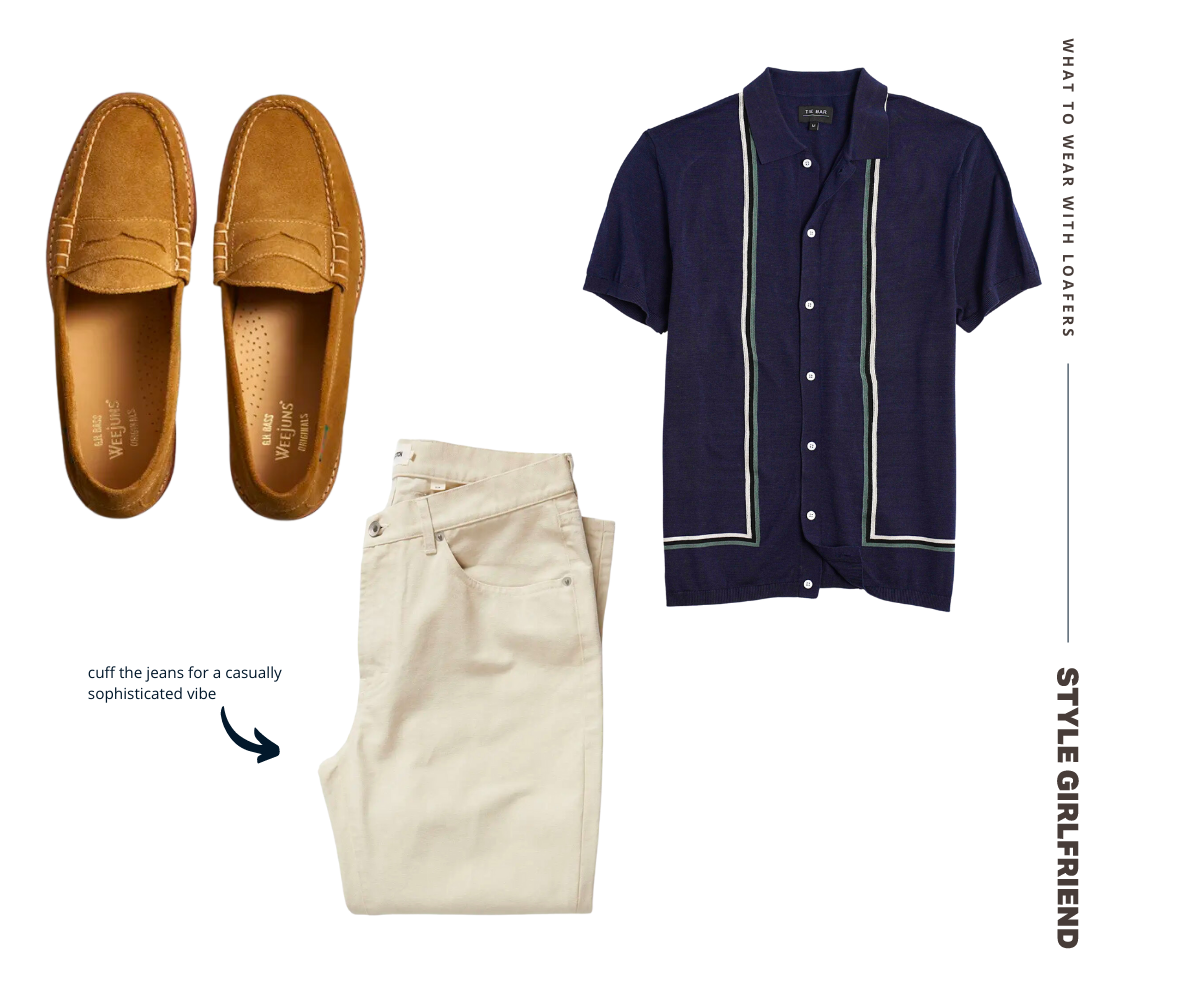 Mens on sale loafers outfit