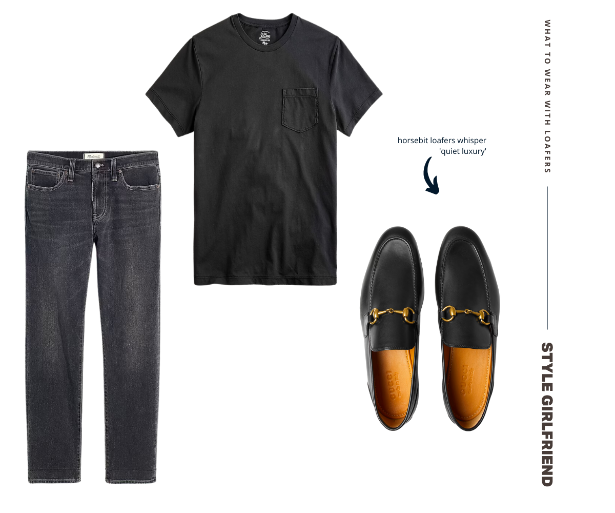 Black loafer outfits store mens