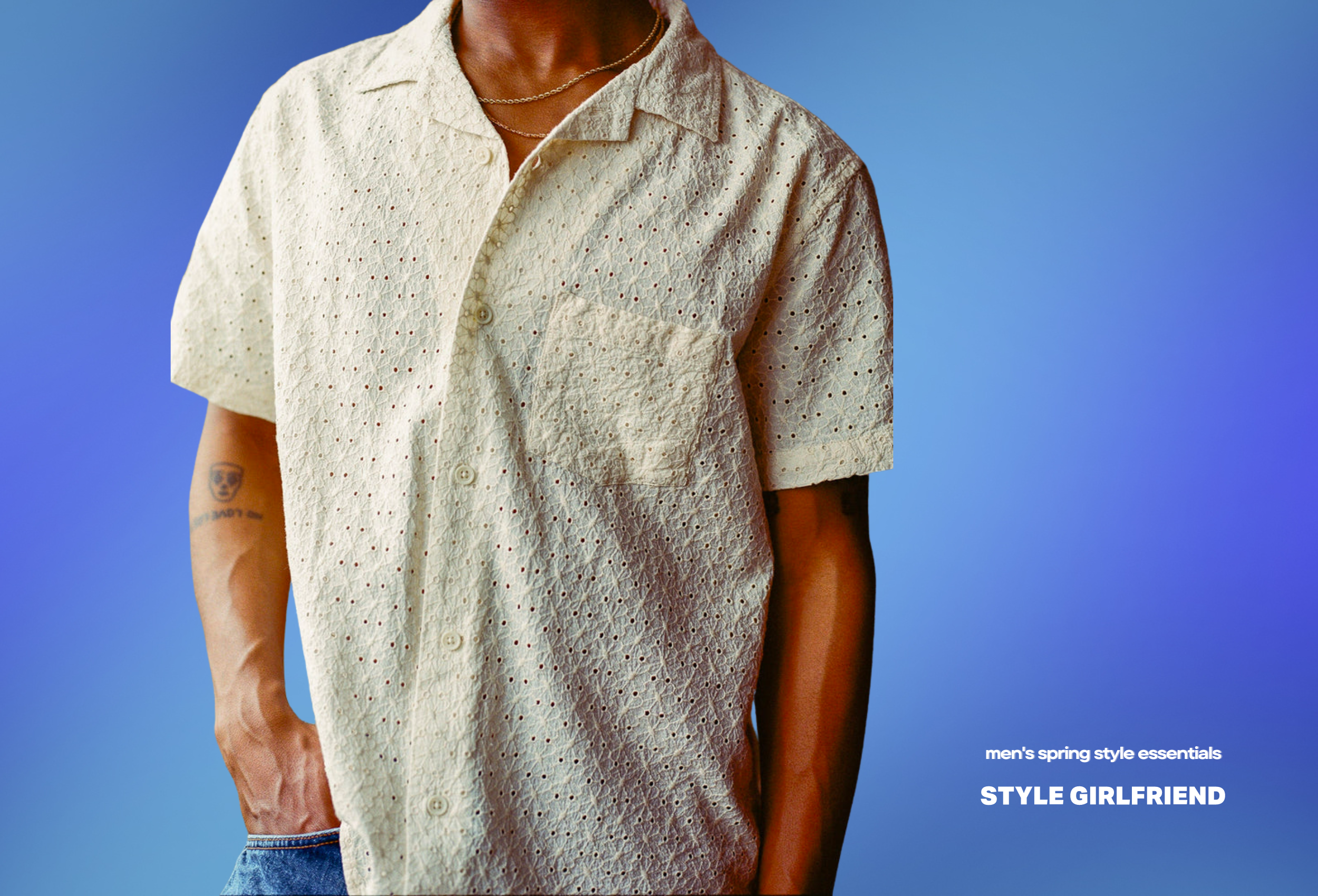 men's eyelet shirt