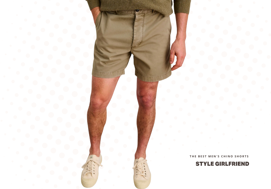 Alex Mill chino shorts in olive, what to wear with khaki shorts