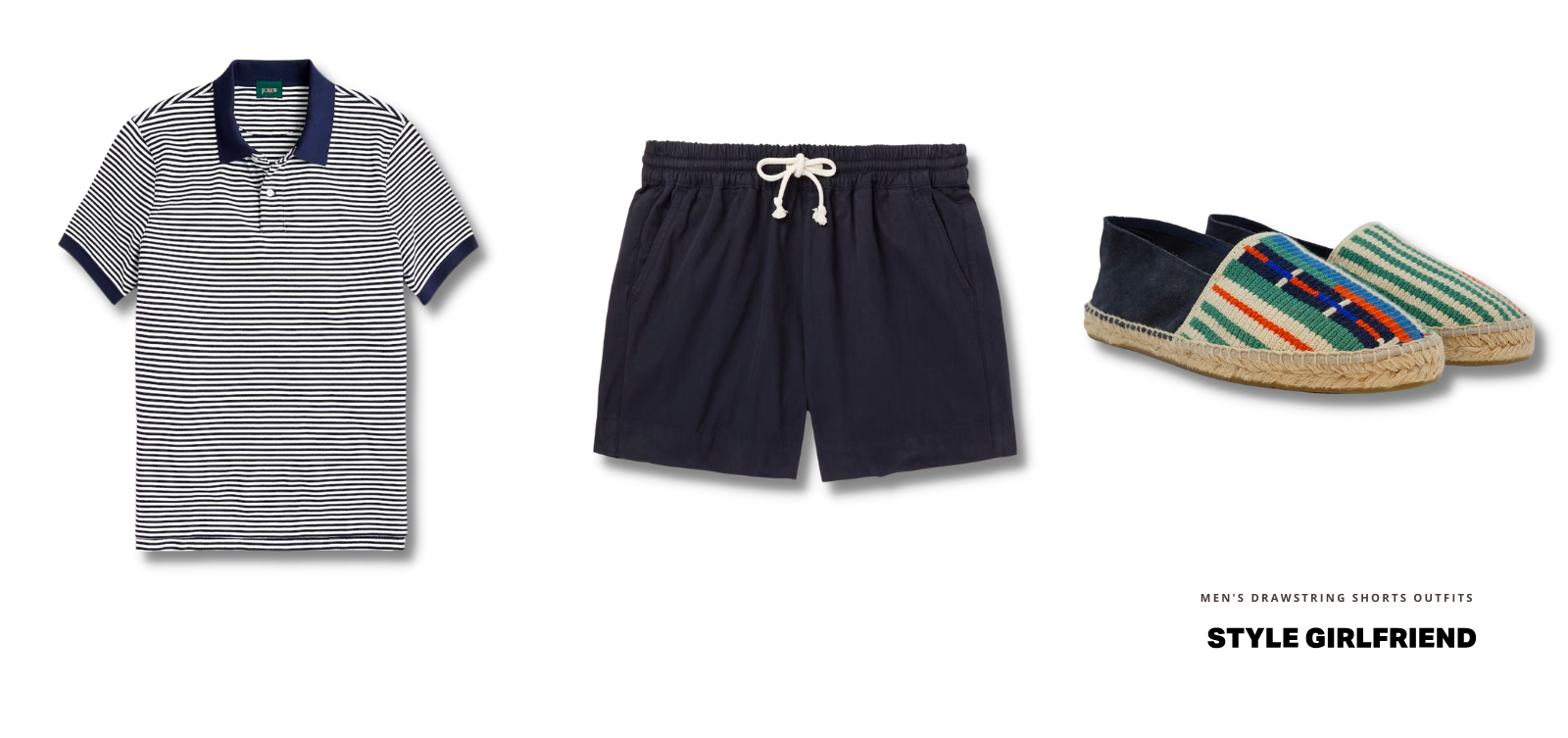 navy drawstring shorts outfit