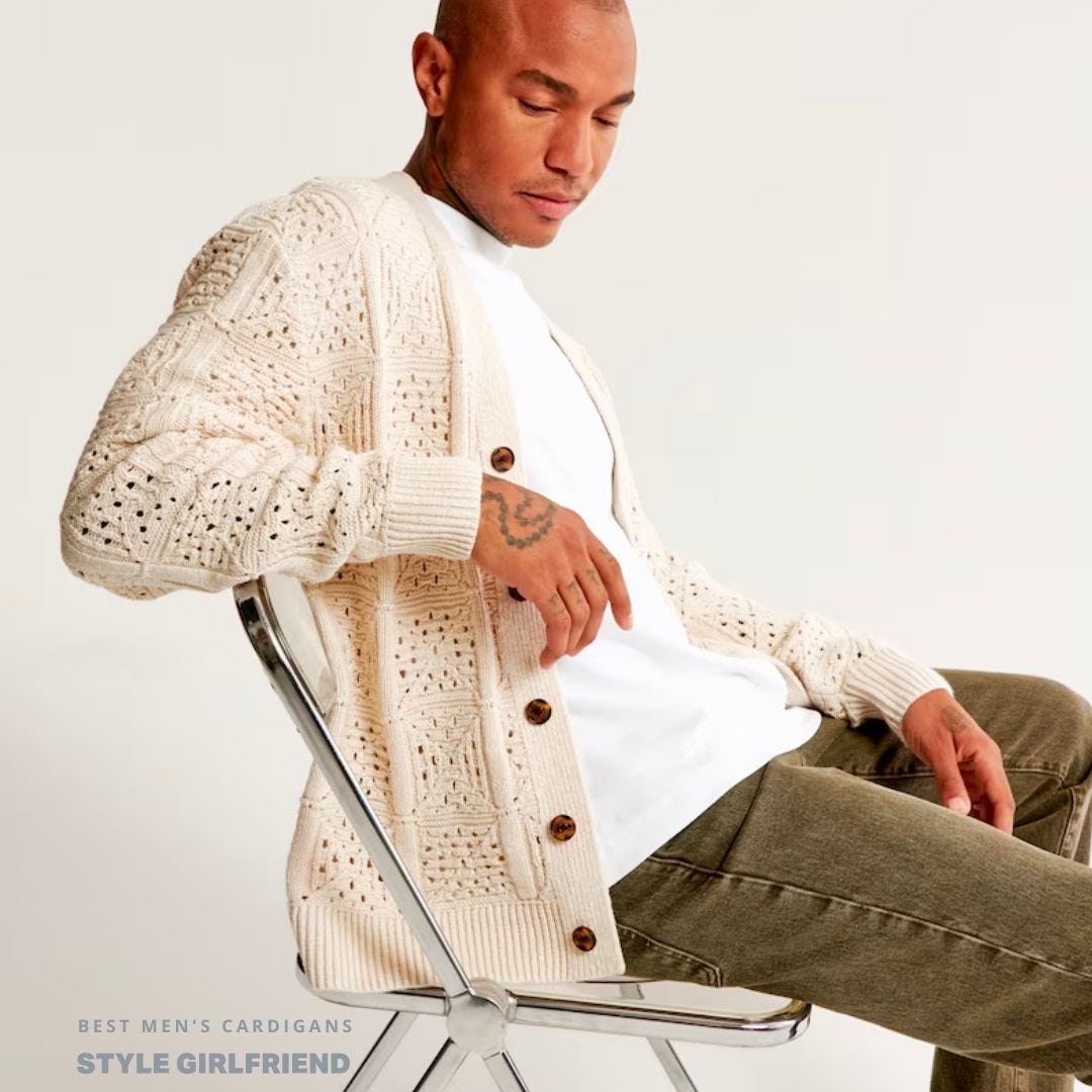 Mens hot sale cardigan style