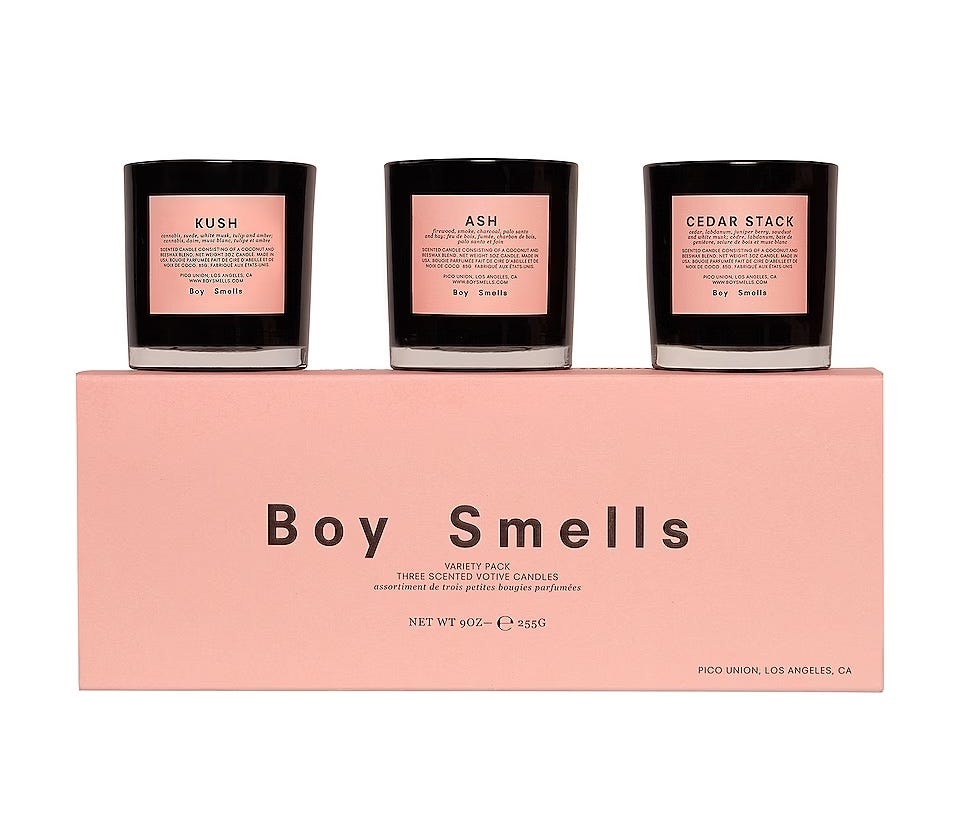 Boy Smells variety pack scented votive candles, favorite candle scents for men