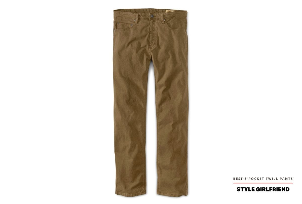 Men's Wardrobe Essential: 5-Pocket Twill Pants