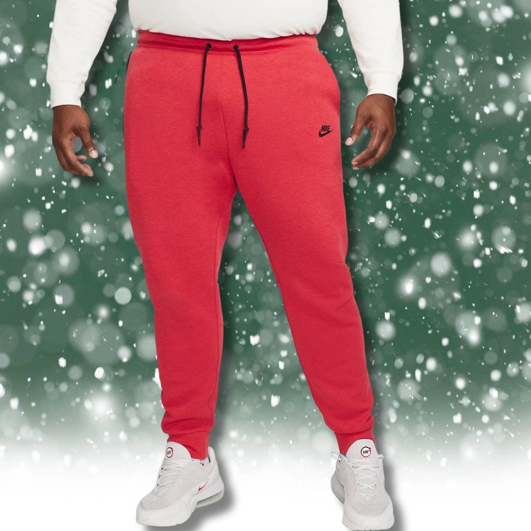 nike sportswear tech fleece mens joggers in red