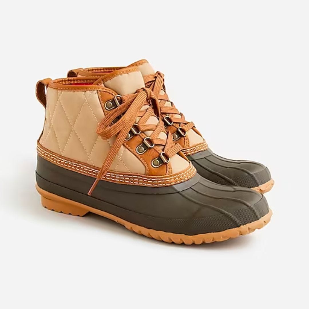 jcrew heritage quilted boots