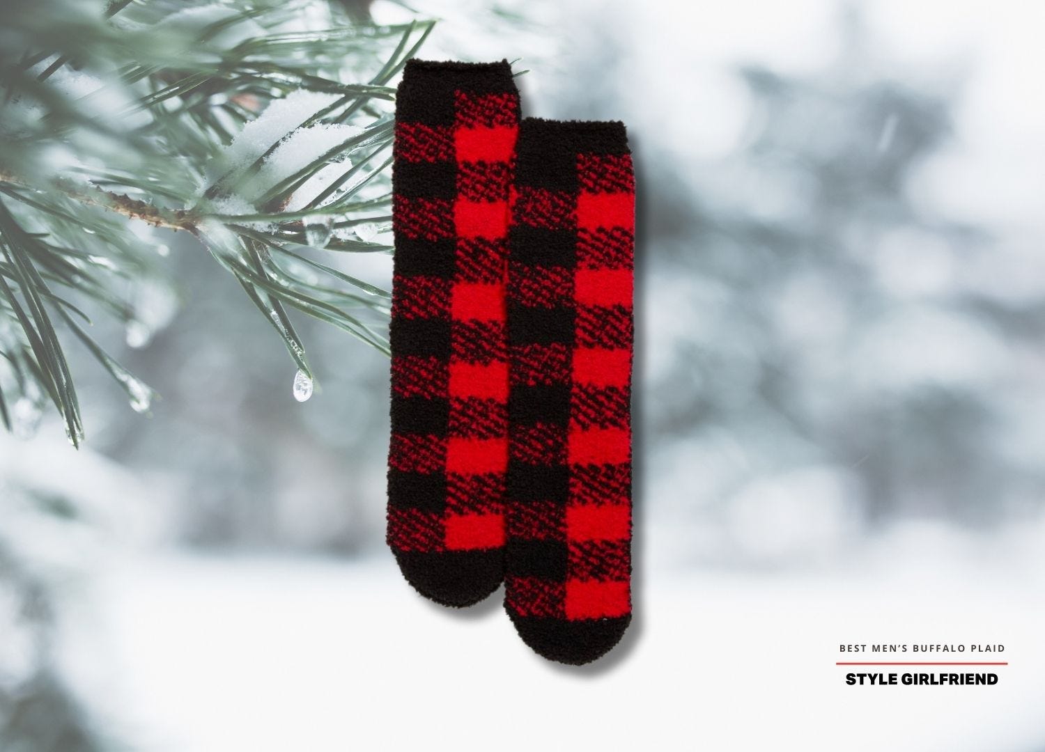 old navy buffalo plaid cozy socks